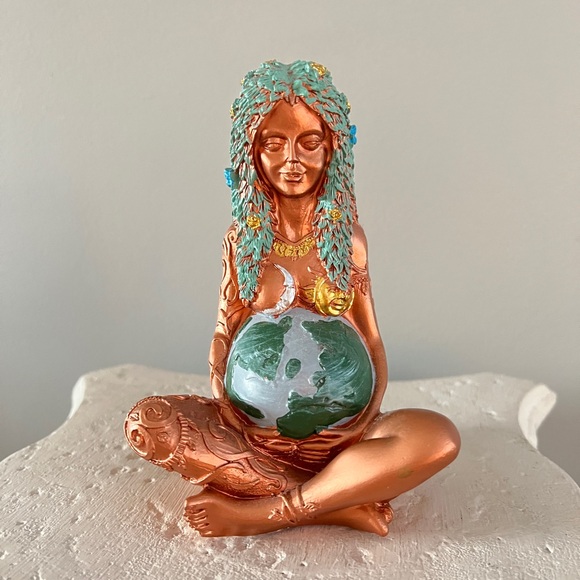 Copper Earth Goddess Figurine